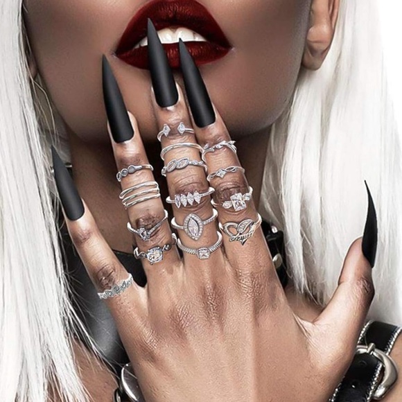 15PCS - Silver Rings Set - Picture 7 of 7